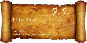 Fila Imre névjegykártya
