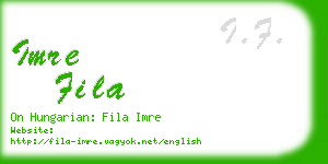 imre fila business card